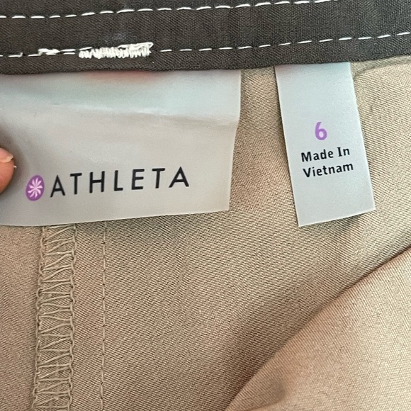 Athleta tan whatever pleated skort shorts skirt woman’s size 6 - Picture 9 of 15